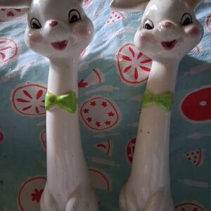 Vintage NAPCO Bunny Pepper Shakers